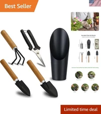 5-Piece Mini Garden Tool Set with Pruning Scissors for Succulents & Houseplants