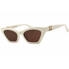 Max Mara Women's Sunglasses White Acetate Full Rim Cat Eye Frame MM0057 21E