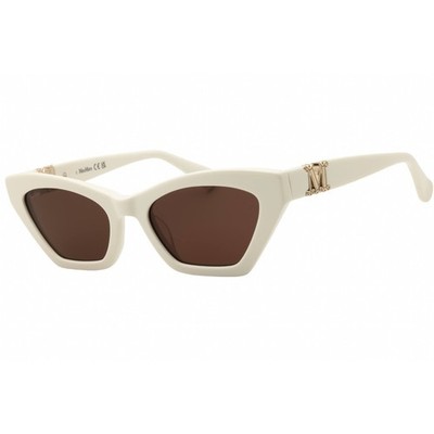 Max Mara Women's Sunglasses White Acetate Full Rim Cat Eye Frame MM0057 21E
