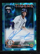 2024 Chrome Update Rookie Aqua & Blue Lava Lamp Refractor Colt Keith Auto 10w8