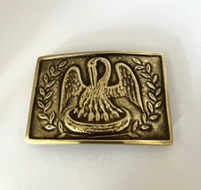 Louisiana Reproduction Belt Plate 1861-8165 Solid Brass Modern Back Parsleys
