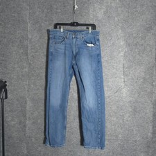 Levi's 506 Standard Straight Jeans Men 34x30 Blue Medium Wash Denim Pant Relaxed