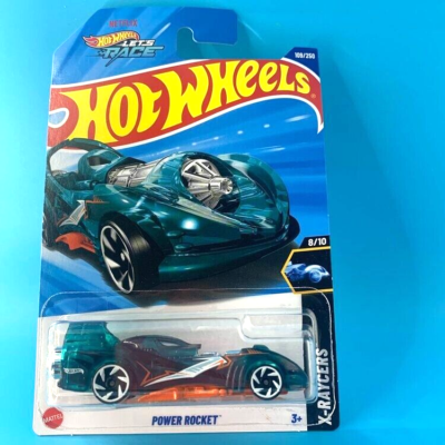 HOT WHEELS 2025 POWER ROCKET TRANSPARENT TEAL 109/250 HYY53 LET'S