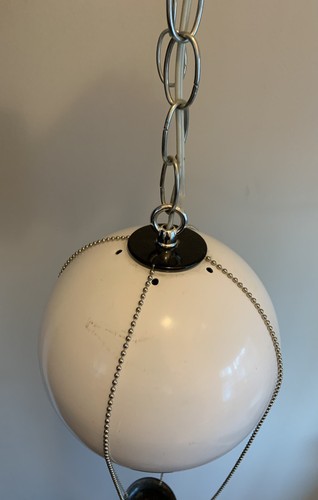 Luce fioriera da appendere vintage MCM Prestigeline illuminazione bulbo oculare bianco htf - Foto 4 di 10