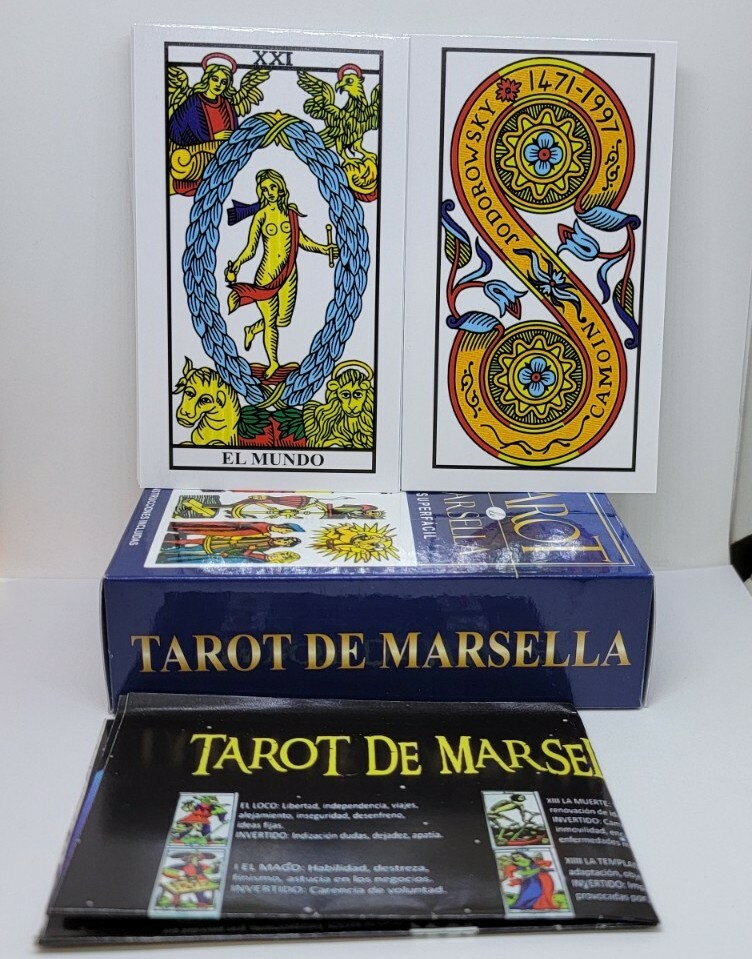 Tarot De Marsella 78 Cartas Deck Multilinge Instrucciones Tarot De
