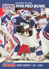 Barry Sanders Pro Bowl 1990 NFL ProSet Football Card #413
