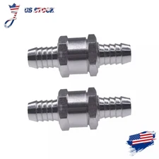 2x 12mm 1/2" Fuel Non-Return One Way Check Valve Petrol Diesel Oil Aluminum