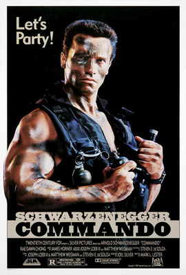 COMMANDO Movie POSTER 27x40 C Arnold Schwarzenegger Rae Dawn Chong Dan Hedaya