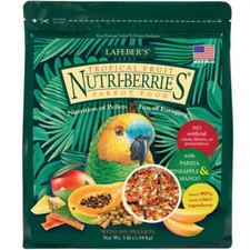 Lafeber's Tropical Fruit Nutri-Berries Parrot Food 3 lb 1.36 kg 