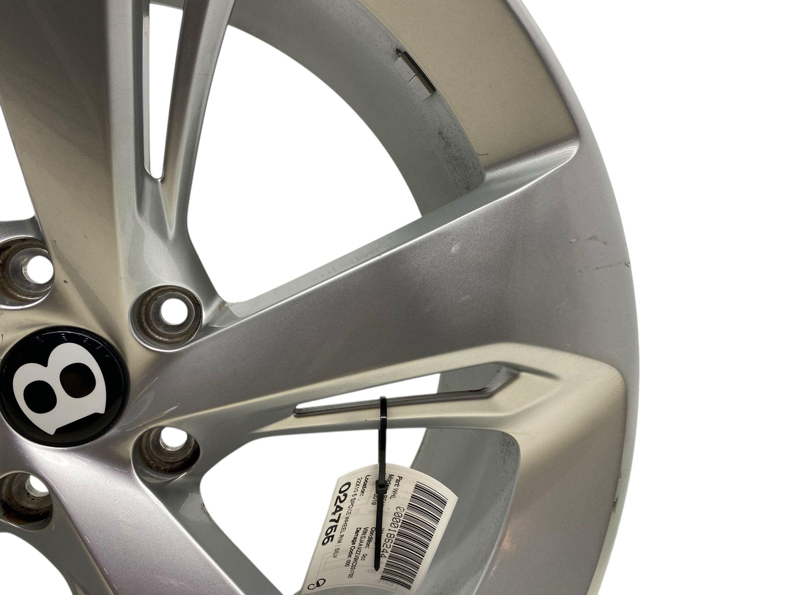 2016-2020 BENTLEY BENTAYGA OEM 22X10 5 SPOKE WHEEL RIM | SILVER *SCUFFS+SCRAPES*
