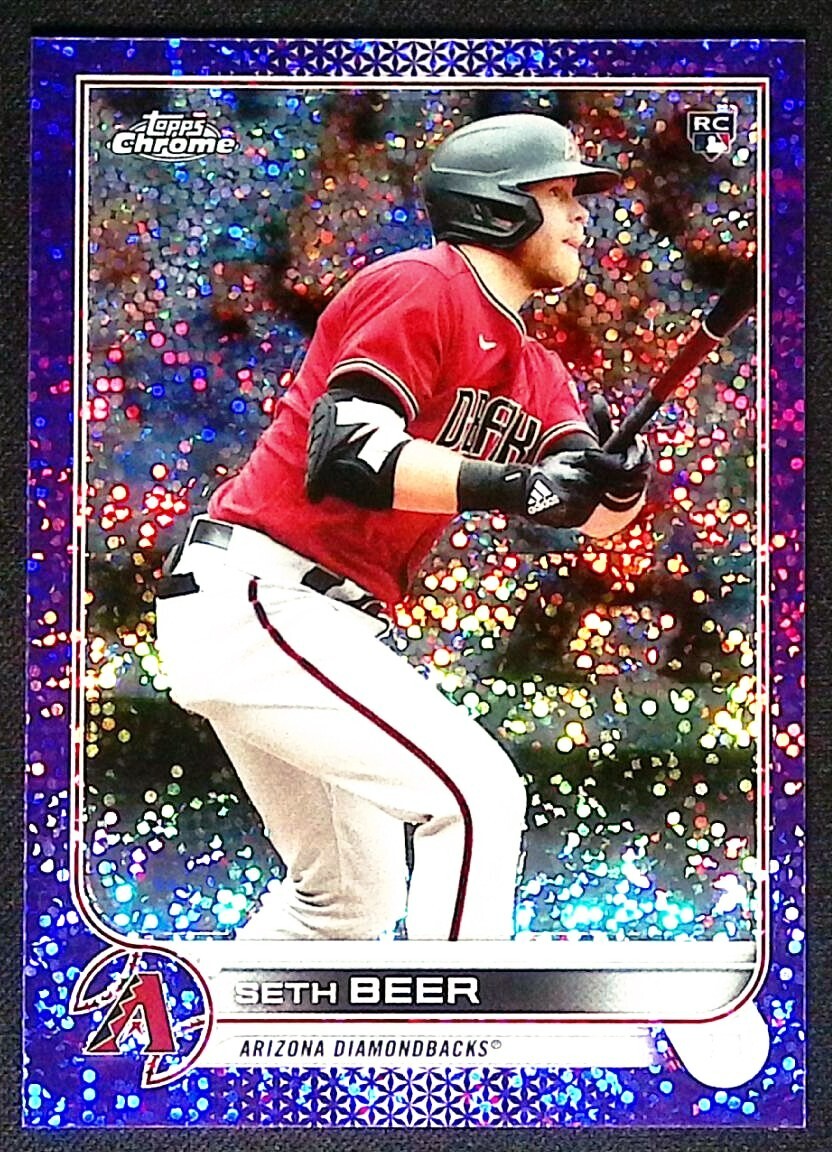 Seth Beer - 2022 Topps Chrome #186 Purple Speckle Refractor #93/299 - Rookie