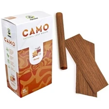 Camo Natural Leaf Wraps HONEY Self Rolling Herbal Wraps 25 Packs, Full Box