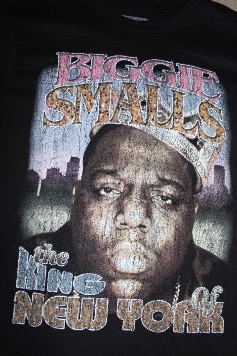 FILA THE NOTORIOUS BIGGIE SMALLS T SHIRT MAGLIETTA MEDIA ANNI 90 2Pac King Of NYC BROOKLYN
