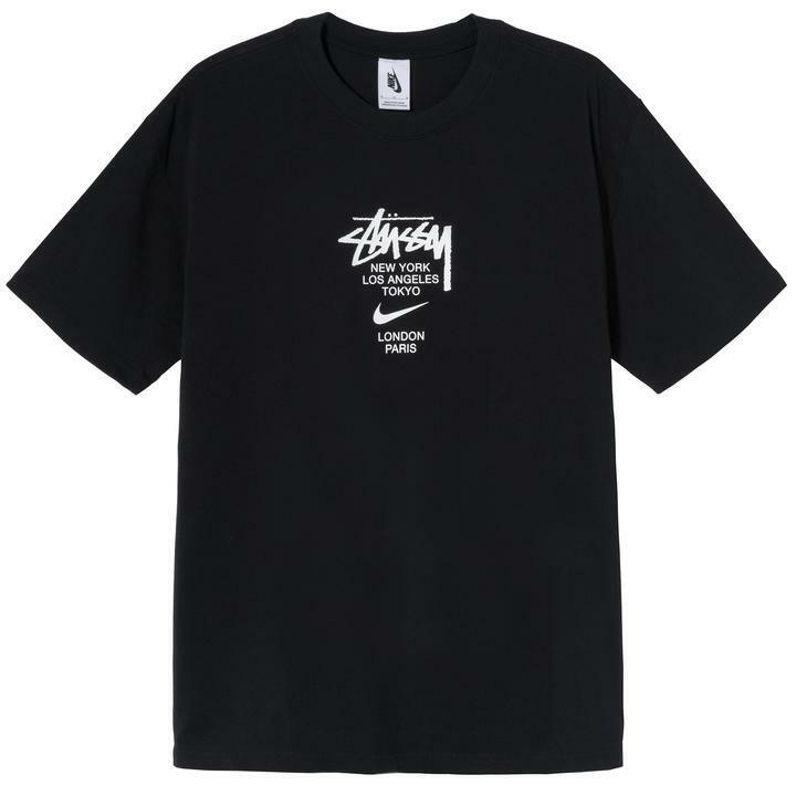 NEW 100% Authentic Nike x Stussy International T-Shirt BLACK DD3342-010 Sz:  S-L