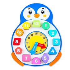 Wooden Penguin Clock Puzzle, 13 Pieces, Baby ...