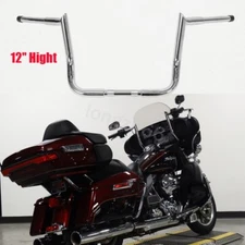 12" Rise Meathook Ape Hanger Handlebar For Harley Electra Street Glide