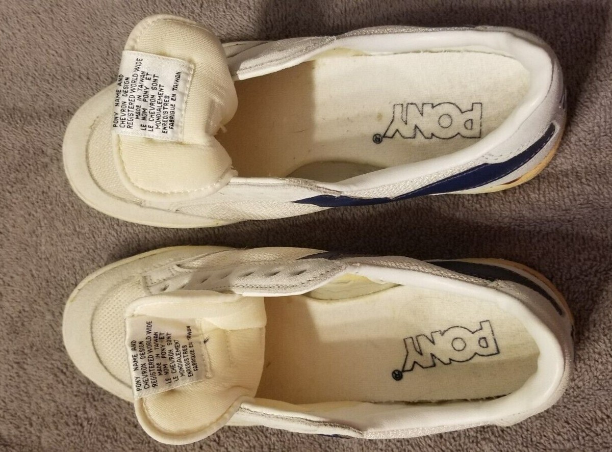 Rare 1980's vintage Pony model 5575 Cross Court tennis shoe sz 7