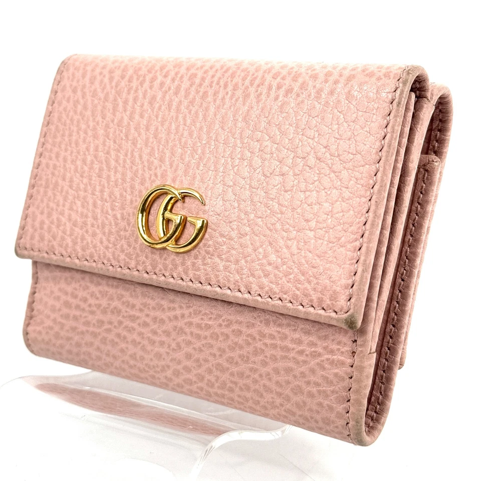 Auténtica billetera GUCCI GG Marmont de cuero herrajes dorados 524672 Foto 4 de 4