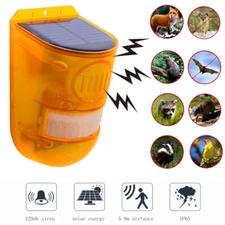 Solar Alarm LED Light Solar Strobe Light Wireless Motion Sensor Detector Outdoor