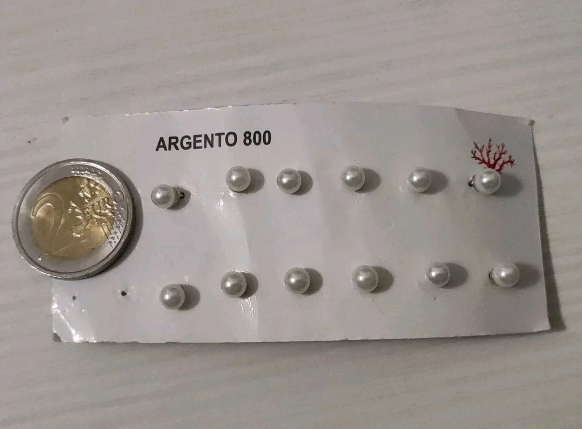 Orecchini a lobo in argento rodiato con perla colorata - Gioielli