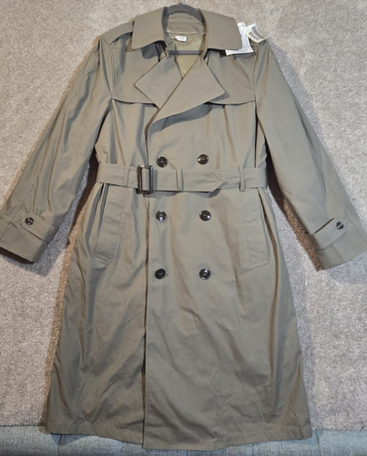 DSCP Valor Collection Liner All-Weather Military Trench Coat Olive USA Men's 38R