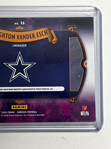 Leighton Vander Esch 2020 Panini Donruss All-Pro Kings Patch #ed 18/100 - Picture 8 of 9