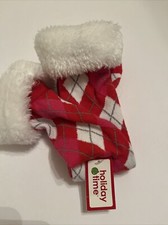 Women's Holiday Argyle Pattern Knee-High Socks Holiday Christmas Red One Size