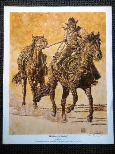 Frederick Hambly Original Artist Proof Print Signed Hell Bent For 