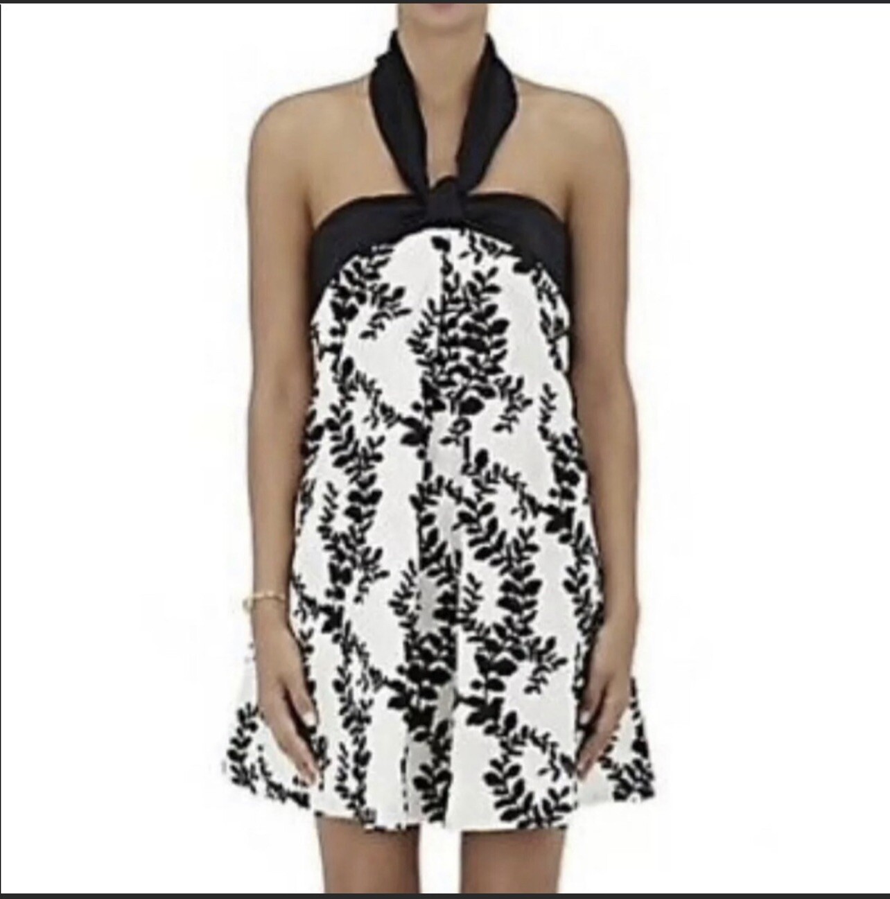 Zimmermann Black And white floral halter dress Gem