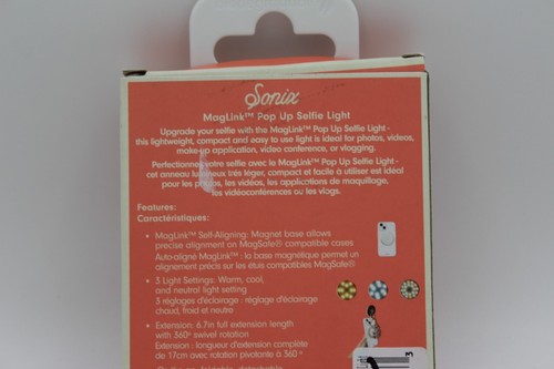 Sonix Maglink Pop Up Selfie Light, Black, USB Type C, New C2664 - 第 4/5 張圖片