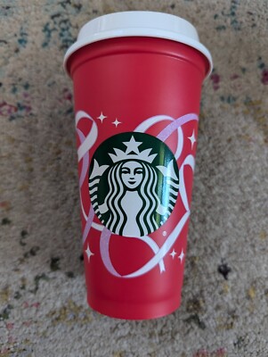 Starbucks 2021 Red Cup Reusable 16oz Grande Ribbon Christmas 50th  Anniversary. | eBay