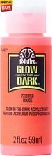 Glow-In-The-Dark Acrylic Paint, 2 Oz., Red