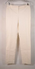 St. John Dress Pants Cream Pleat Front USA 4