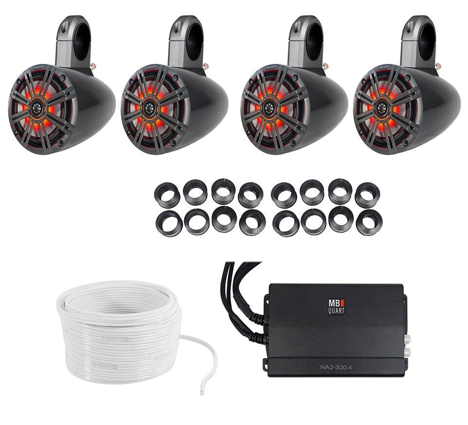 4 Колонки KICKER 65 LED Tower4-канальный усилитель для Polaris RZRATVUTV 17789000₽