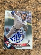 Tony Barnette Signed 2016 Topps Update Auto Rc Chicago Cubs Texas Rangers