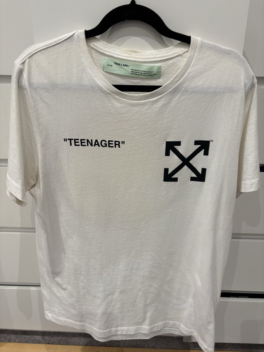 Off-White Men's T-Shirt Large Bart Simpson Design White | eBay UK