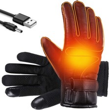 USB Heated Gloves Winter Electric Warming Gloves for Men and Women Size M