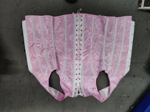 Corset Vest Medieval Dress Waistcoat Lace Up Bones Tight Tops Wedding Stage - Picture 13 of 21