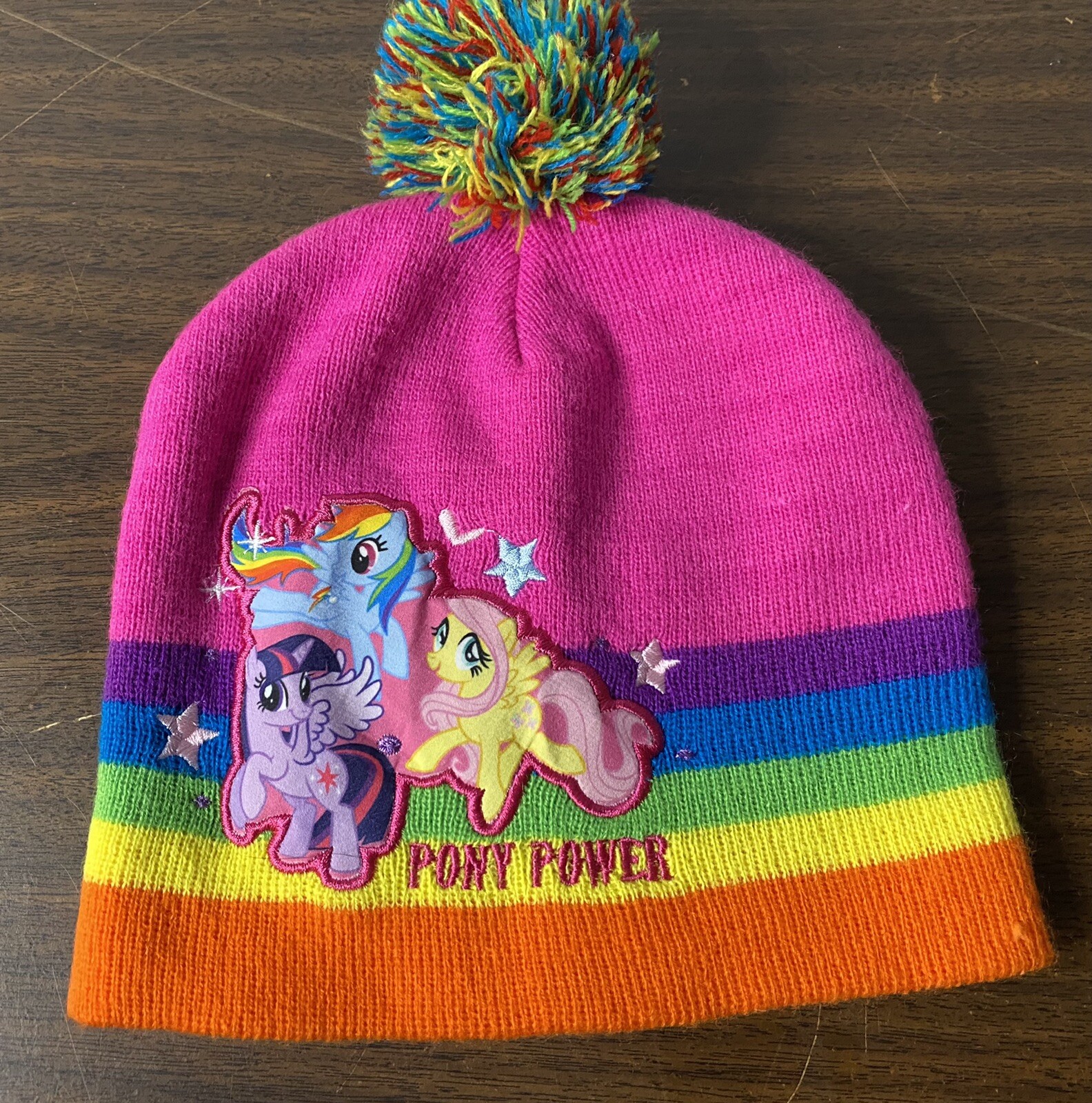 Cappello berretto invernale My Little Pony Power Pom arcobaleno
