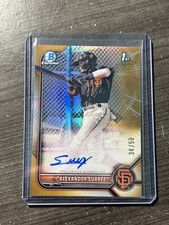 2022 Bowman Chrome Alexander Suarez 1st Gold Refractor Auto #/50 B3
