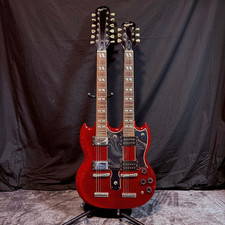 Epiphone SG G-1275 Custom Double Neck 6/12 String Cherry Set Neck w/ Hard Case