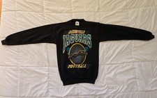VTG 1993 BANNED LOGO Jacksonville Jaguars Sweatshirt Sz 14-16 youth Black RARE