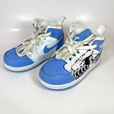 Toddler's Jordan 1 Mid SS "Game Winner" White/University Blue-Starfish Size US7C