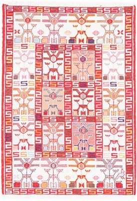 Kelim Werni Teppich 71x98 cm handgewebt Wolle Persien Unikat Neu