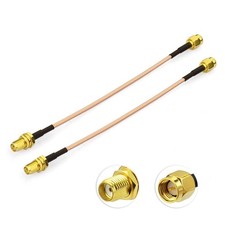 BINGFU SMA Female to SMA Male RG316 Antenna Extension Cable 6" 2 Pack 