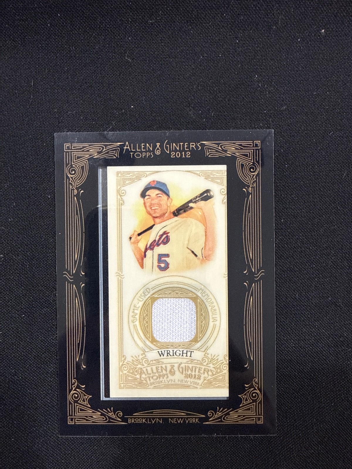2012 Topps Allen & Ginter's - Framed Mini Relics David Wright #AGR-DW (MEM)