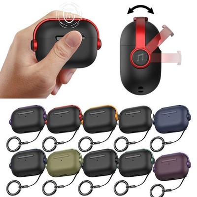 Weiche Silikonhülle Ohrhörer Schutzhülle + Lanyard für AirPods Pro 3 K3U6 C2S1