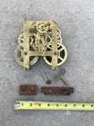 Antique Ansonia Clock Co. Gothic Mantle Clock Brass Movement, Key & Wood Blocks — photo 1