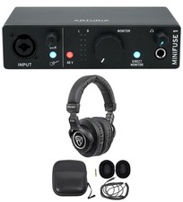 Arturia Minifuse 1 Black Portable Solo Audio USB Recording Interface Headphones