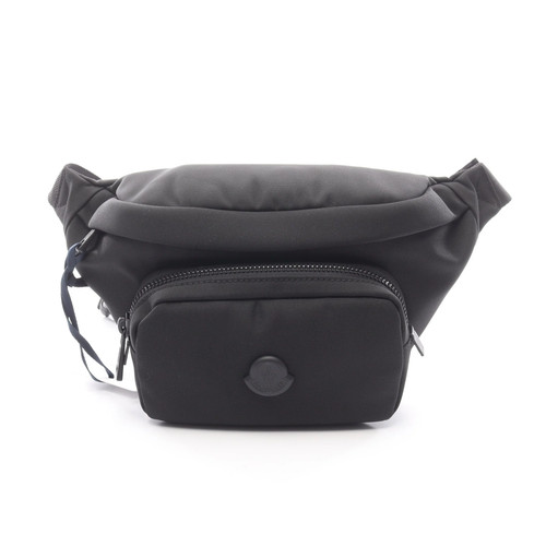 MONCLER DURANCE Body Bag Black Leather #RCB1437